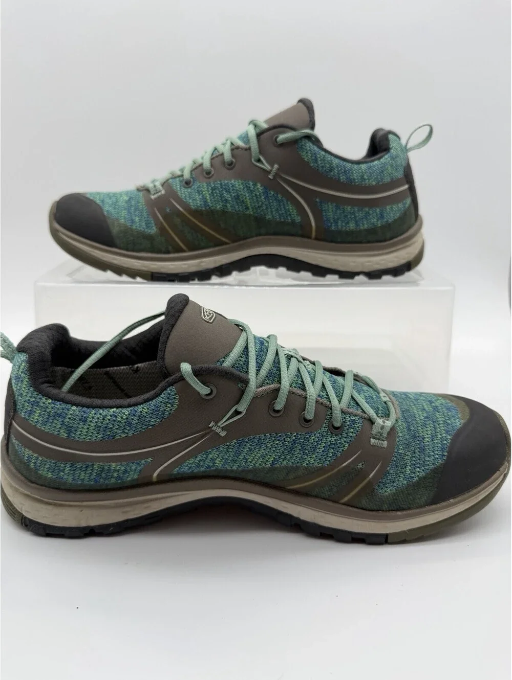 KEEN Dry Terradora Waterproof Hiking Shoes Women's Blue Green Low Sneakers Sz 10